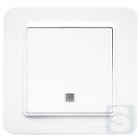 Выключатель одноклавишный с подсветкой Arvia Electric Lavin Белый (21 29 4001 201)